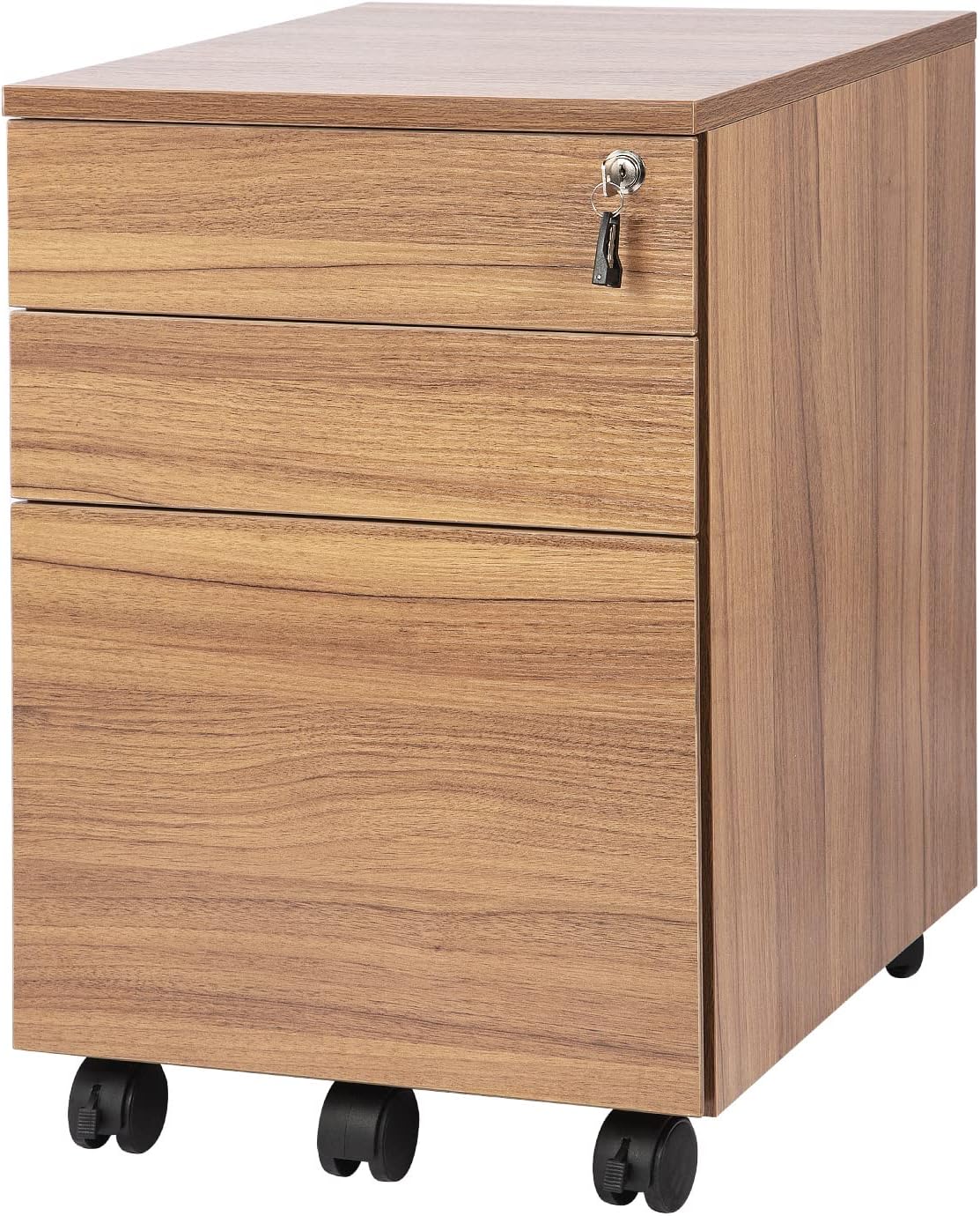 TOPSKY 3 Drawers Wood Mobile File Fully Assembled Except