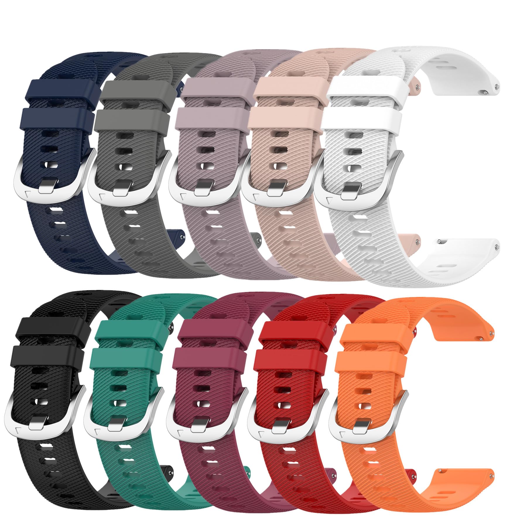 Muovrto Strap for Garmin Approach S12/Approach S42,Silicone Waterproof Replacement Watch Band (10 pcs)