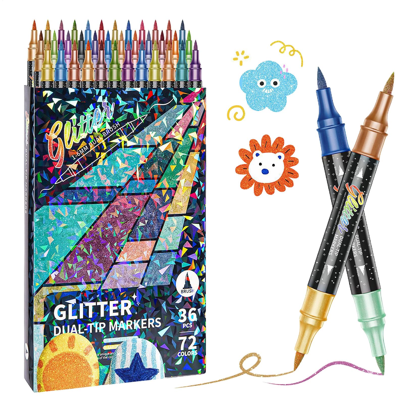 Marqueurs pour coloriage à double pointe pour dessin et journal - 8