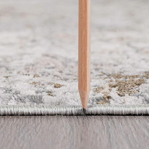 Miniatura 5 de Ramiro Gray - Alfombra moderna de 5 x 7 pies, 5 x 7 pies, alfombra de área para sala de estar, alfombra de comedor, alfombra de dormitorio, entrada