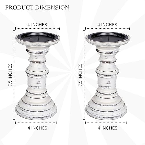 Miniatura 4 de The Wooden Town - pilares decorativos de madera para velas