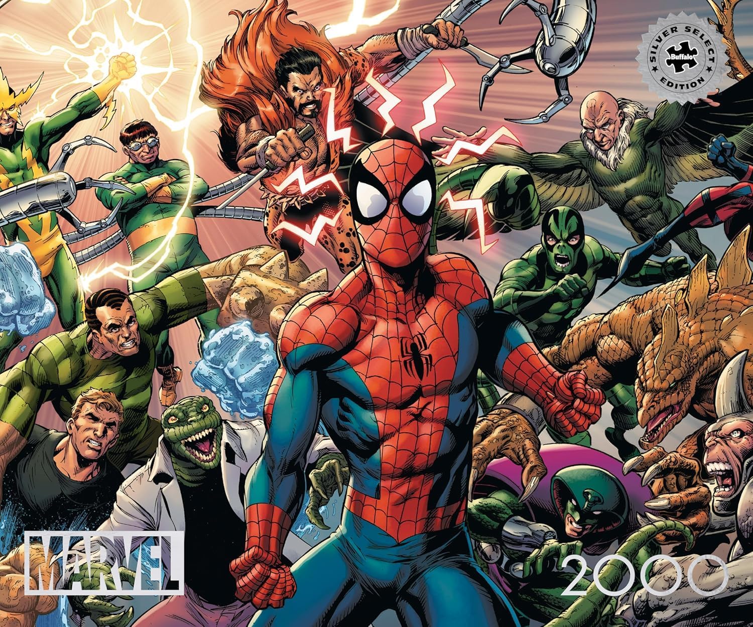 Marvel Sinister War 2000 Piece Puzzle – Buffalo Games Silver Select Jigsaw Puzzle for Adults with Foil Accents & Poste