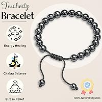 Vista 393 de Amazing Gemstone Yaxaite Bracelet for Women Men's Gifts - Protection Healing Crystal Bracelet - 8mm Gemstone Beaded Adjustable Bracelet Pulseras