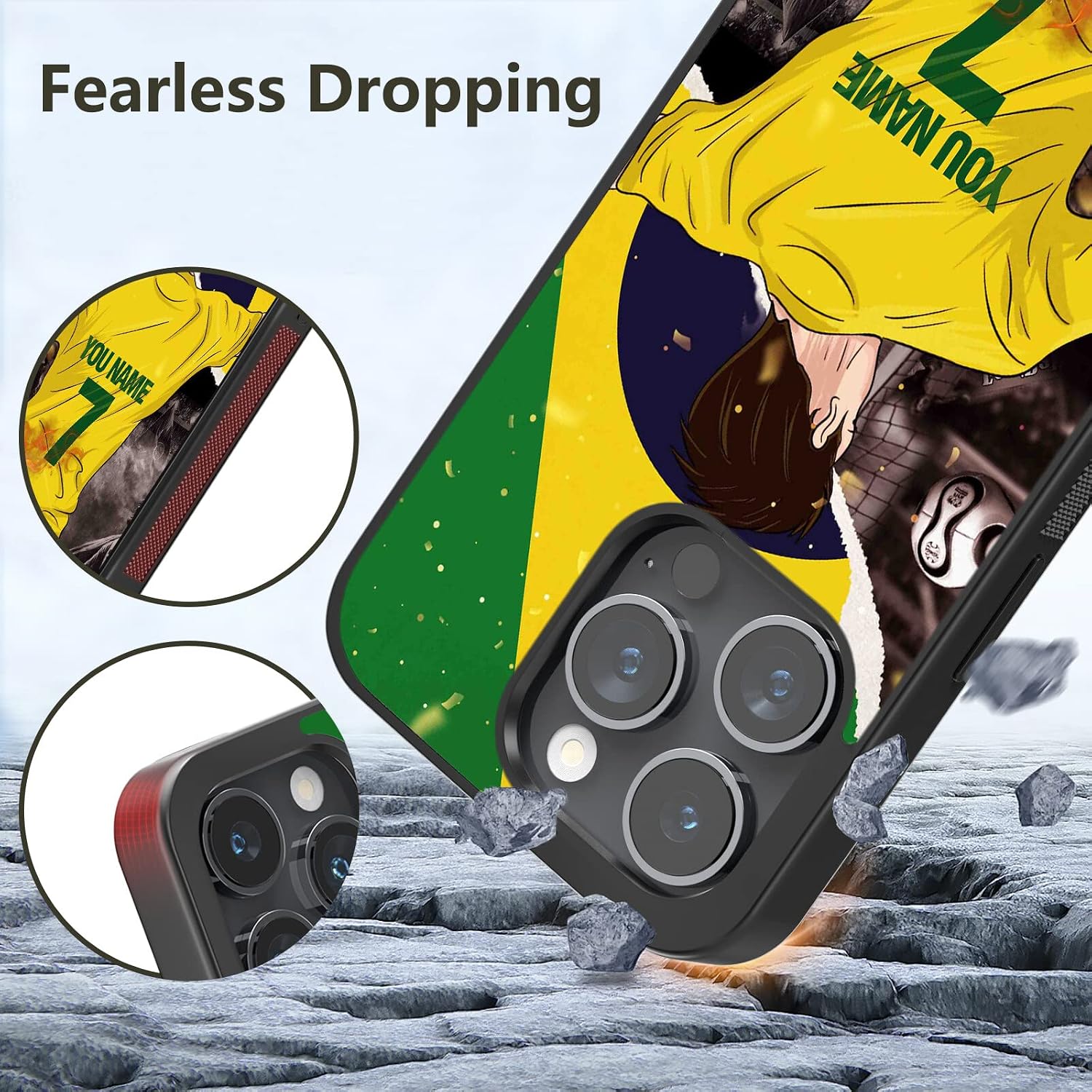 Custom Phone Cases Footbal Soccer Team Jersey Design for iPhone 11 12 13 14 15 16 17 Pro Max Plus Mini Xr Xs for Samsung S20 21 22 23 24 25 26 Ultra Plus FE for Moto G for Pixel (Brazil) image 4