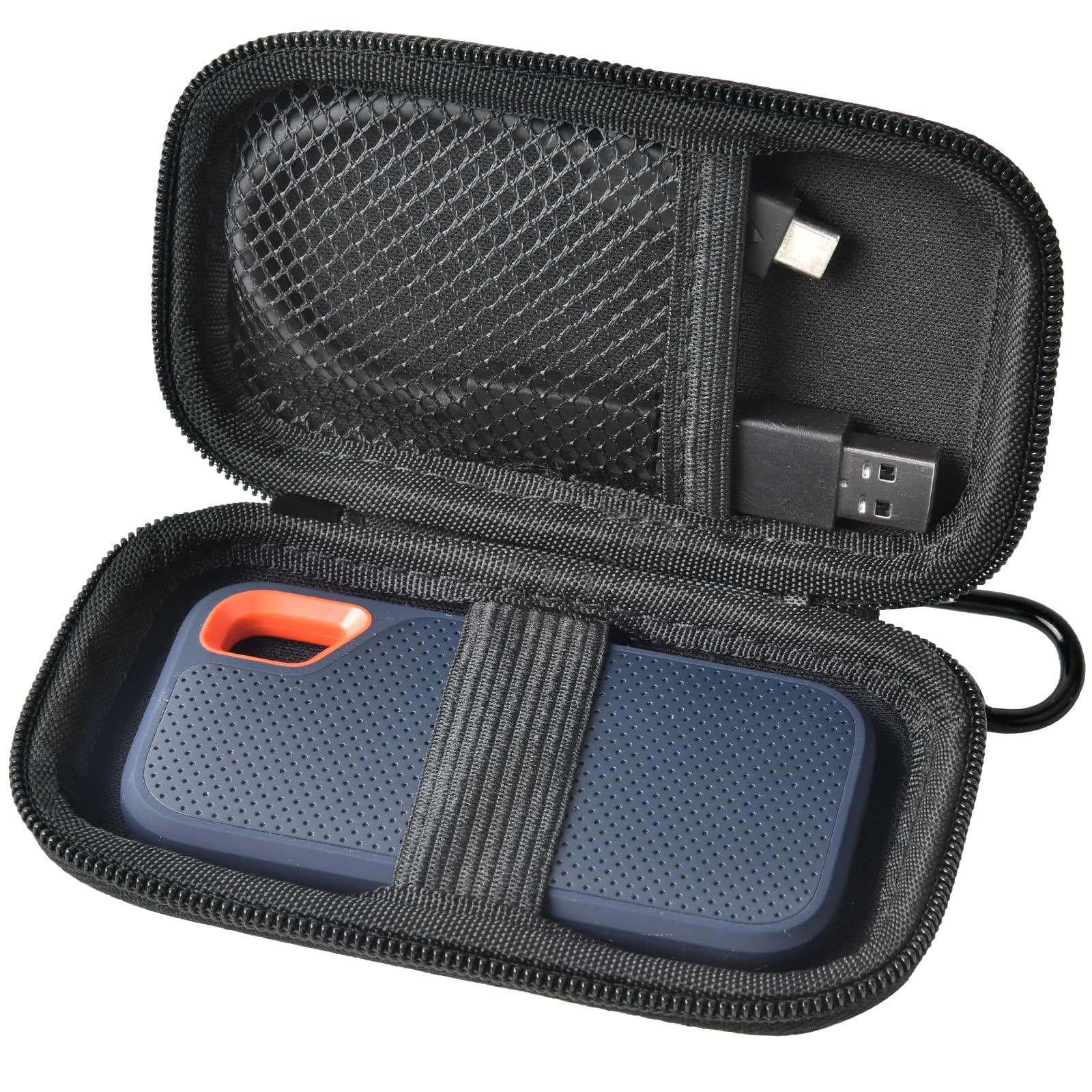 Case Compatible with SanDisk 1TB 2TB 500GB Extreme Portable SSD, Fits for SanDisk PRO External Solid State Drive, Hard Drive Storage Holder for SDSSDE61/ SDSSDE60/ SDSSDE81 (Box Only)(Full Black)
