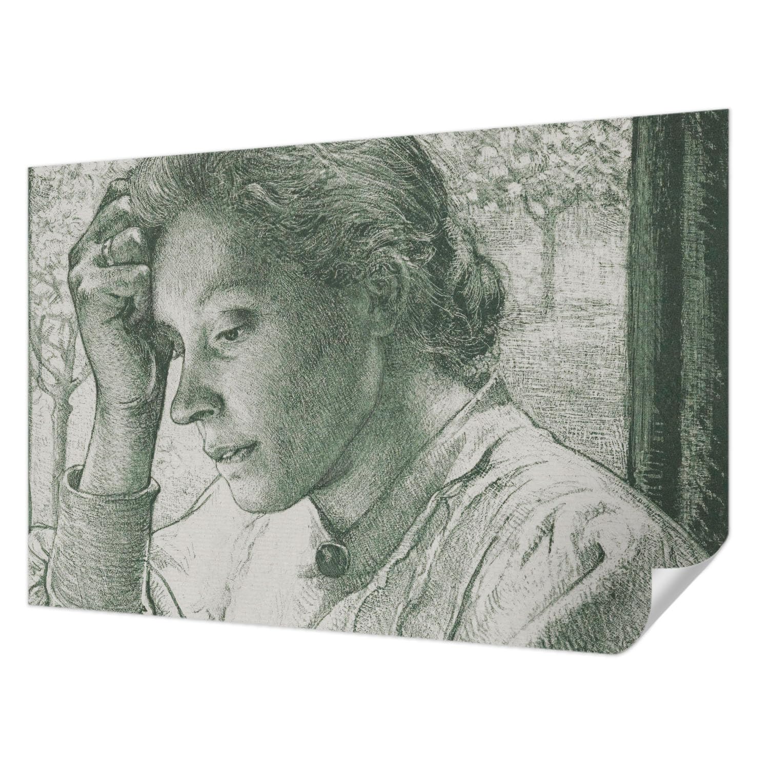 Décor mural adhésif femme réfléchissante Tulup 104x70 cm pour décoration salon