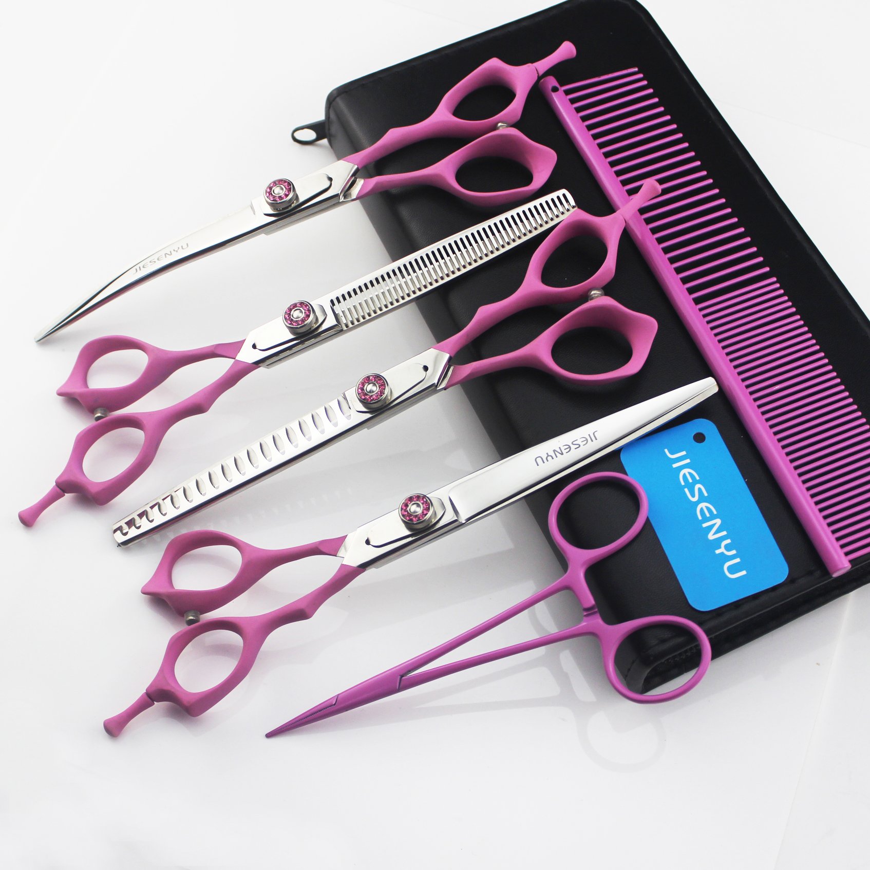 Japanisches Friseurscheren-Set – 4 Scheren Inkl. Tasche & Kamm – Perfekt Für Haare & Tierfell