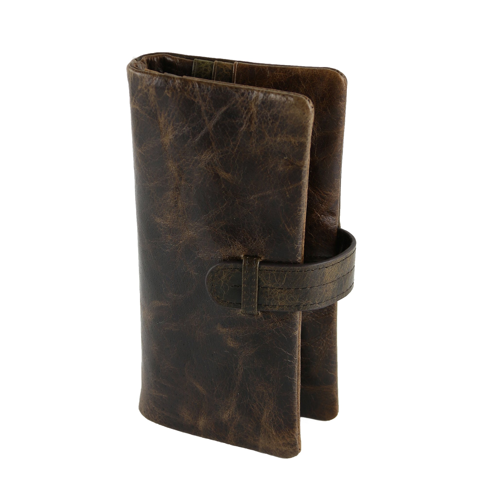 Stepack Brand Genuine Cowhide Leather Vintage Men's Long Wallet Mutli_Card Holders Slim Billfold, Gift Box for Men