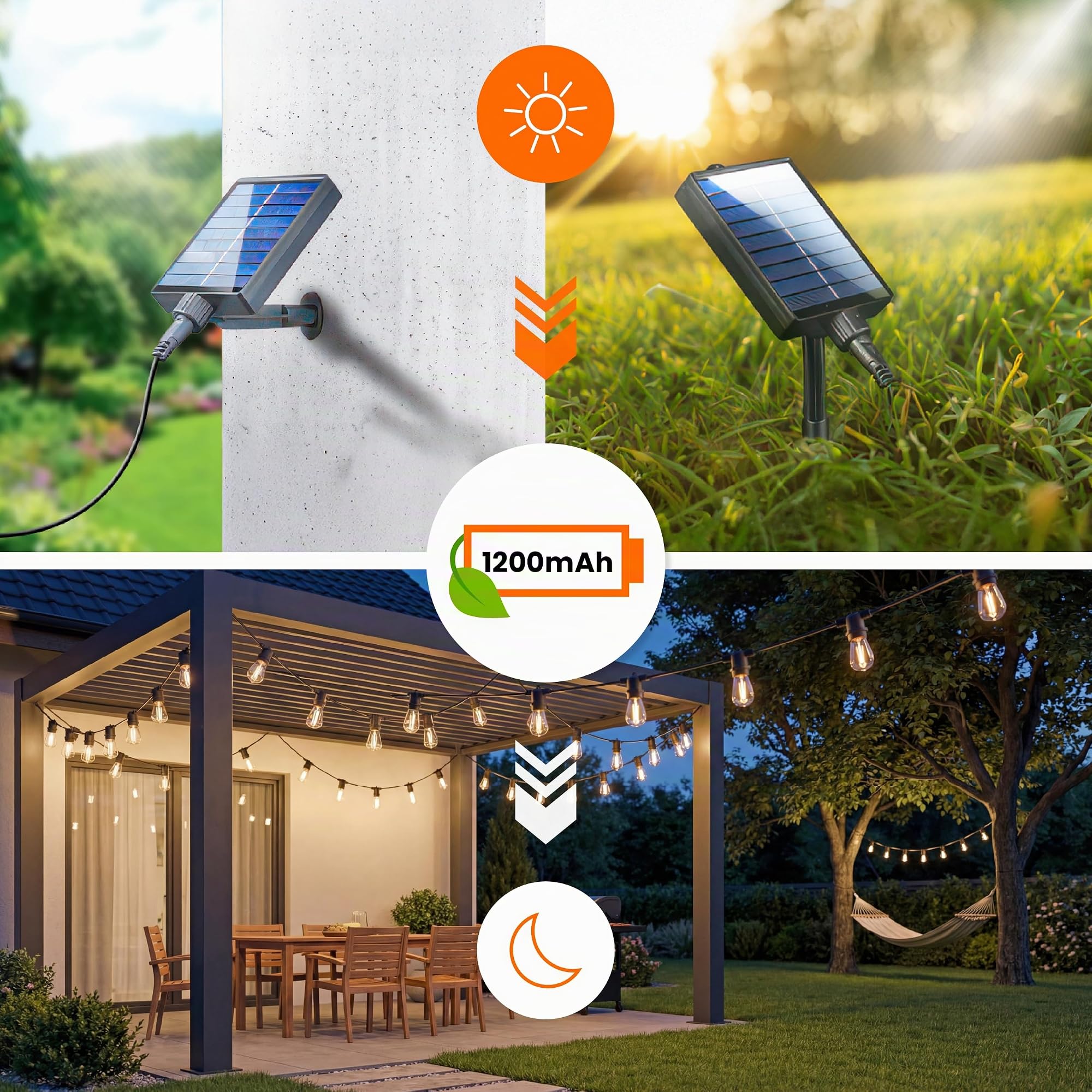 Lichterkette Außen Outdoor LED Strom,20M Aussen Beleuchtung E27 mit Stecker & Timer,11Modi,IP65 Wasserdicht Wetterfest Lichterkette Glühbirnen für Garten Terrasse Party Weihnachten, Warmweiß