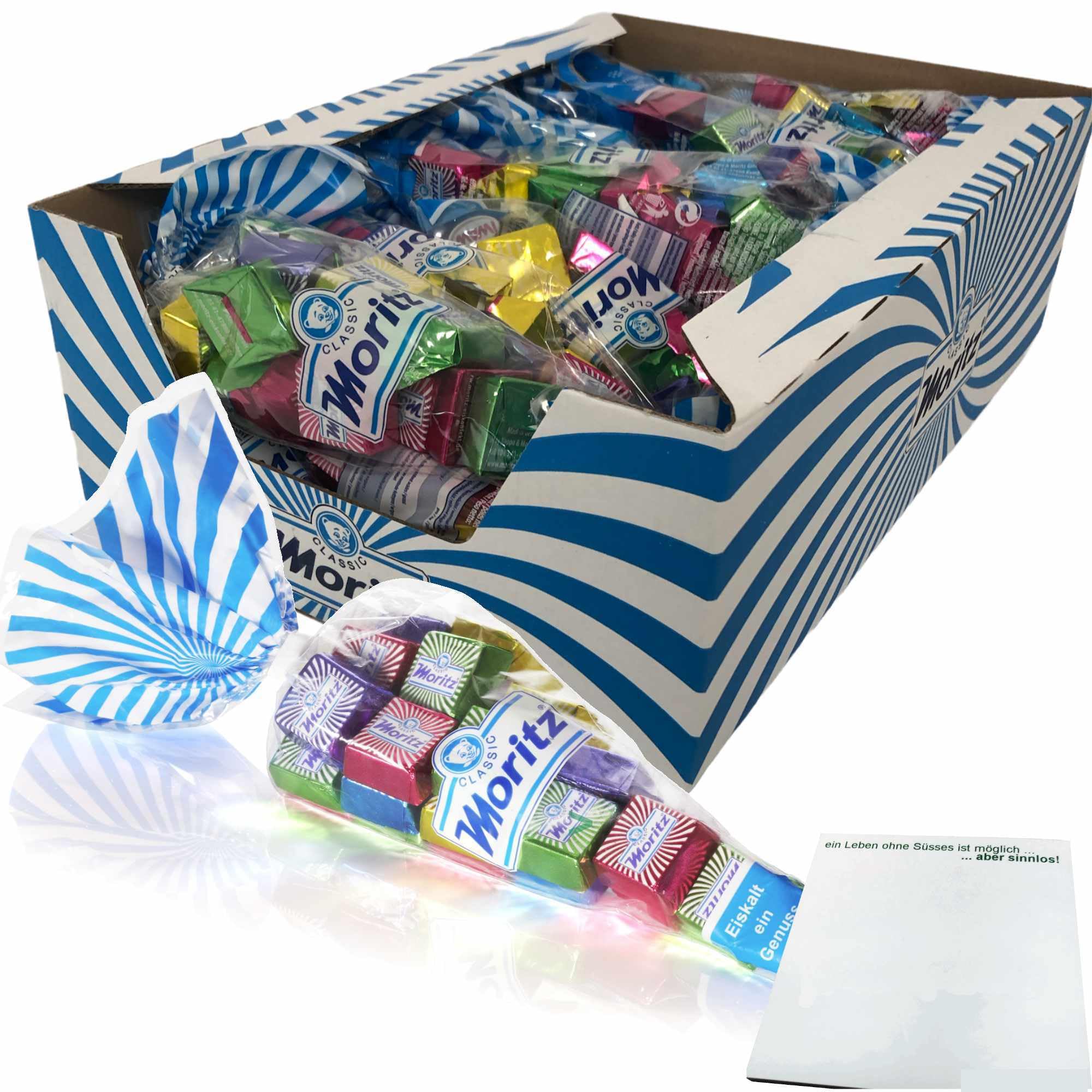 Moritz Eiskonfekt Würfel VPE (20x200g Beutel) + usy Block