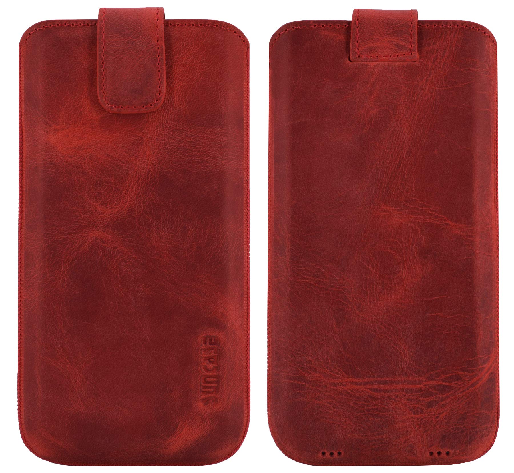 Suncase Custodia In Vera Pelle Per Fairphone 3 (con Bumper Originale) – Colore Cognac – Fatta A Mano Con Cinturino - 3