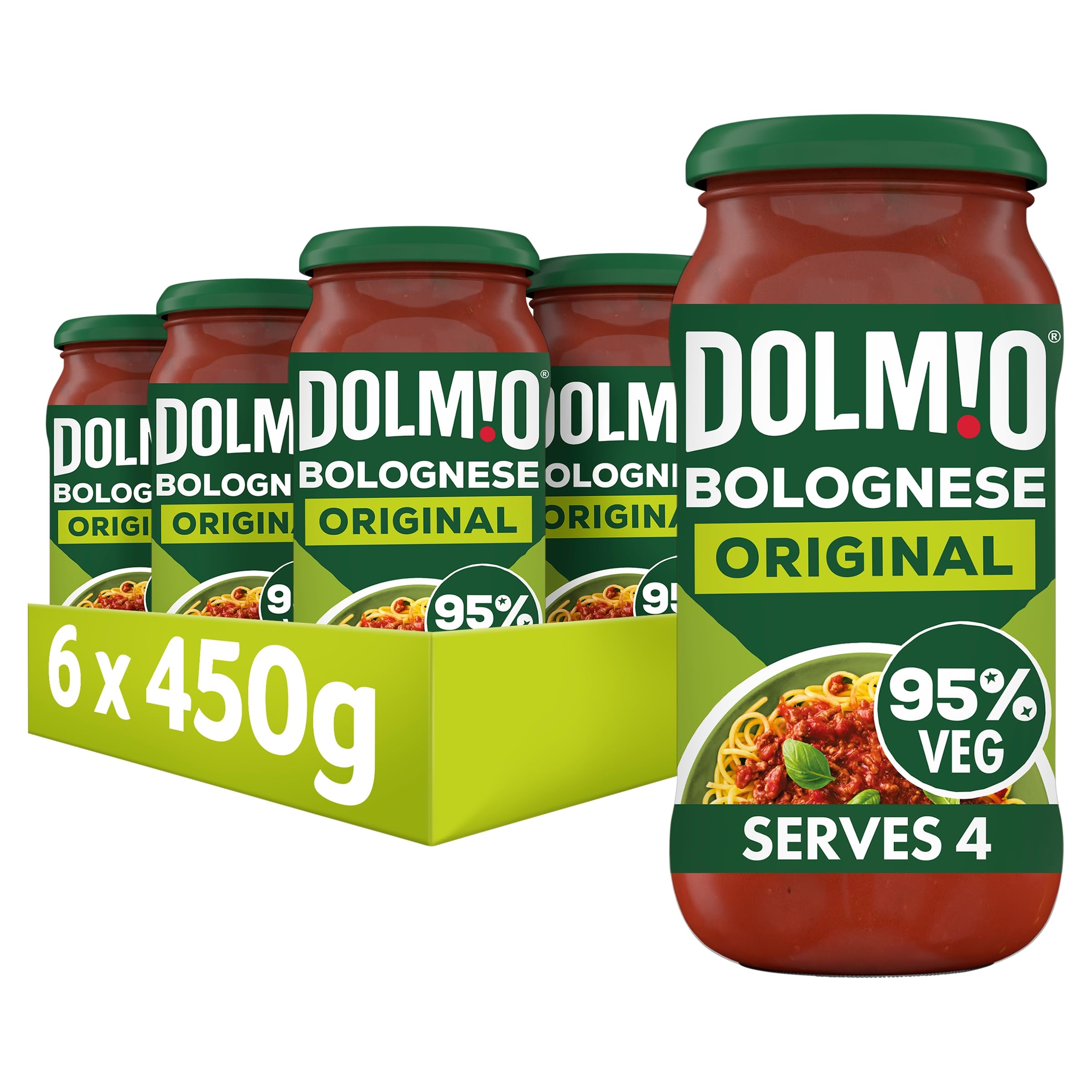 Dolmio Bolognese Original Pasta Sauce Jar, Bulk Multipack, 6 x 450g