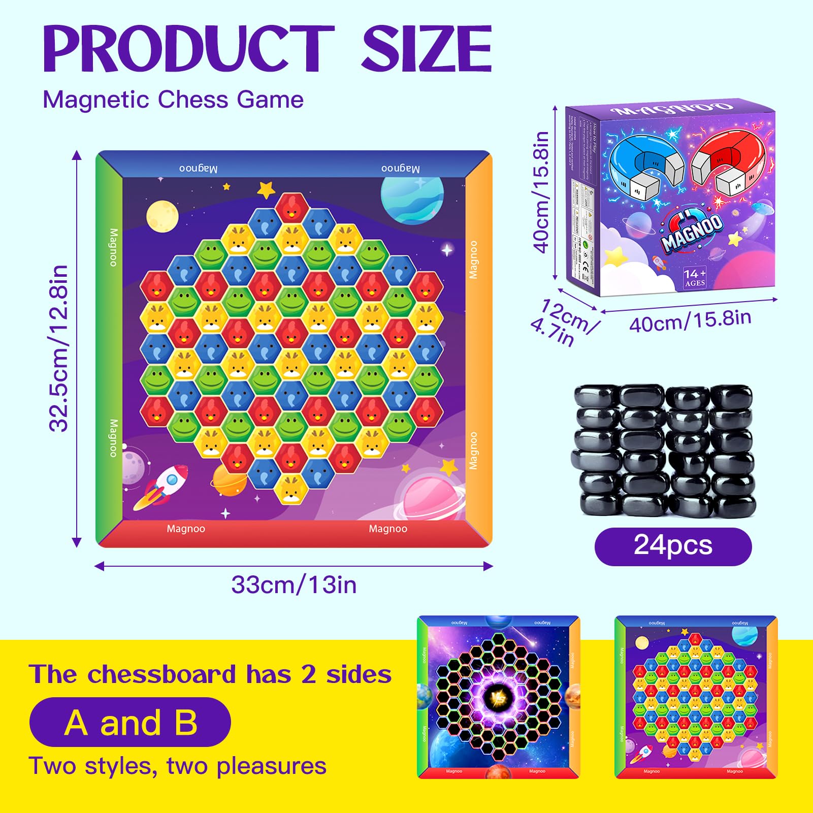 Gmili 30 pcs Scacchi magnetici, giochi magnetici da viaggio, gioco di scacchi educativo da bambini, scacchiera portatile, Jeu familial per feste riunioni di famiglia e viaggi Reunions