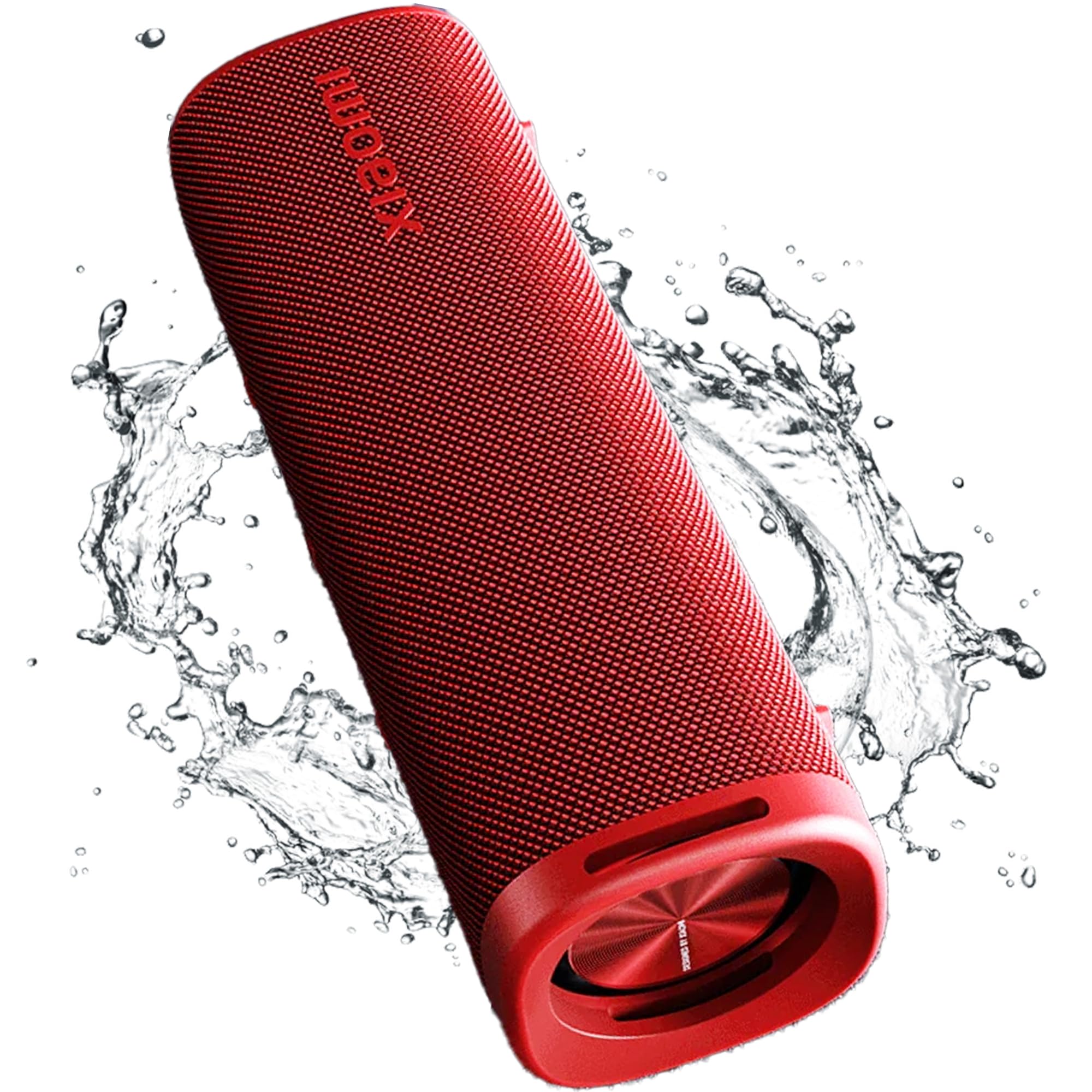 XIAOMIPortable Bluetooth Speaker Bluetooth 5.4, IP67 Wireless Speaker Waterproof with 12 Hours Playback Time, Supports TWS Connection (Red)