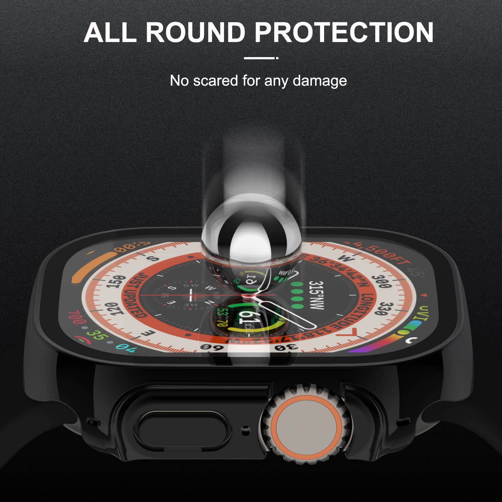 Recoppa Pack of 2 Apple Watch Ultra Protective Cases, 49 mm - Image 4