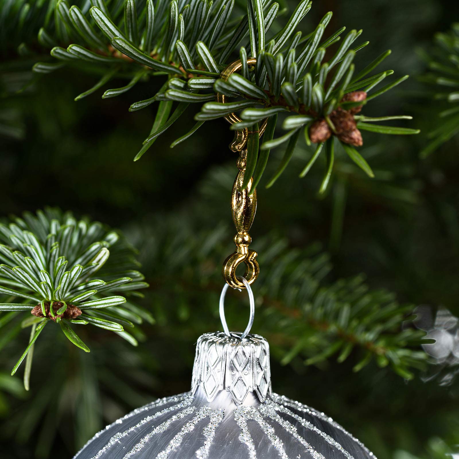 SH-205 Árbol De Navidad Brillante Colgando Adornos De Navidad Bolas Adornos Set 30 Pack 6cm