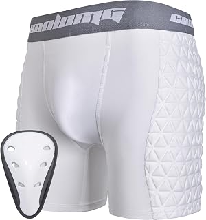 COOLOMG Boys Youth Padded Baseball Sliding Shorts with Groin Cup Athletic Protector Shorts for Softball,Hockey