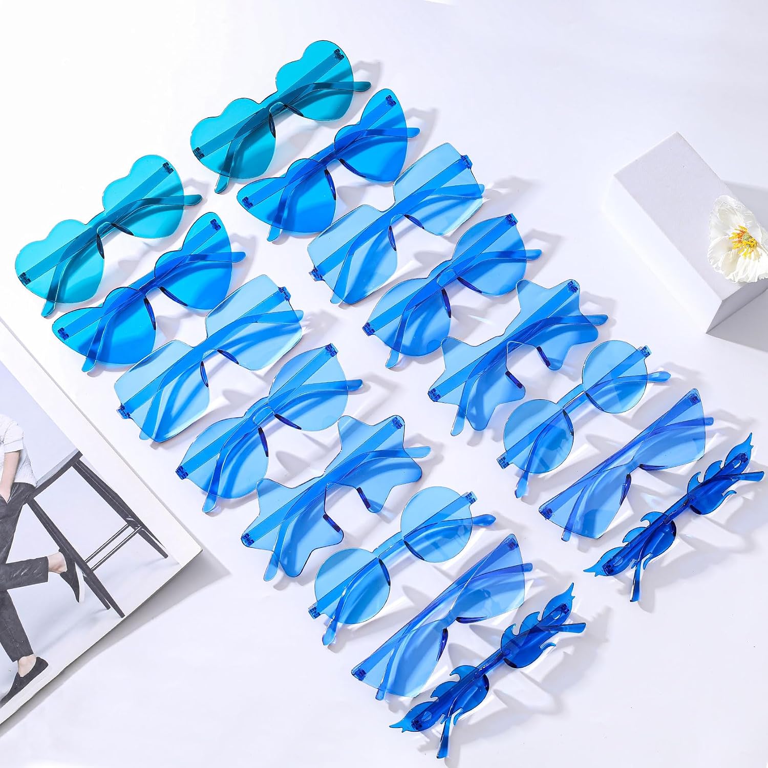 Party Sunglasses Bulk Sunglasses Pack Party Favor Retro Funky Festival Multipack Glasses Set for Women Men