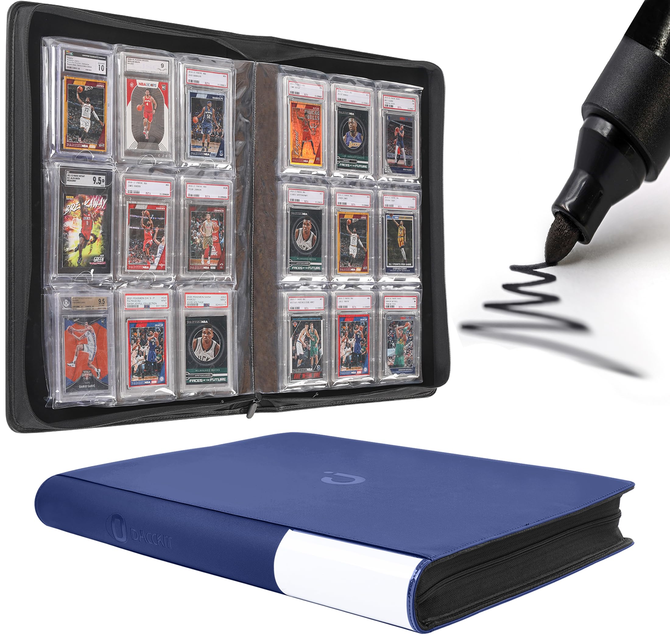 Amazon.com: D DACCKIT Graded Card Binder，Holds 90 Card
