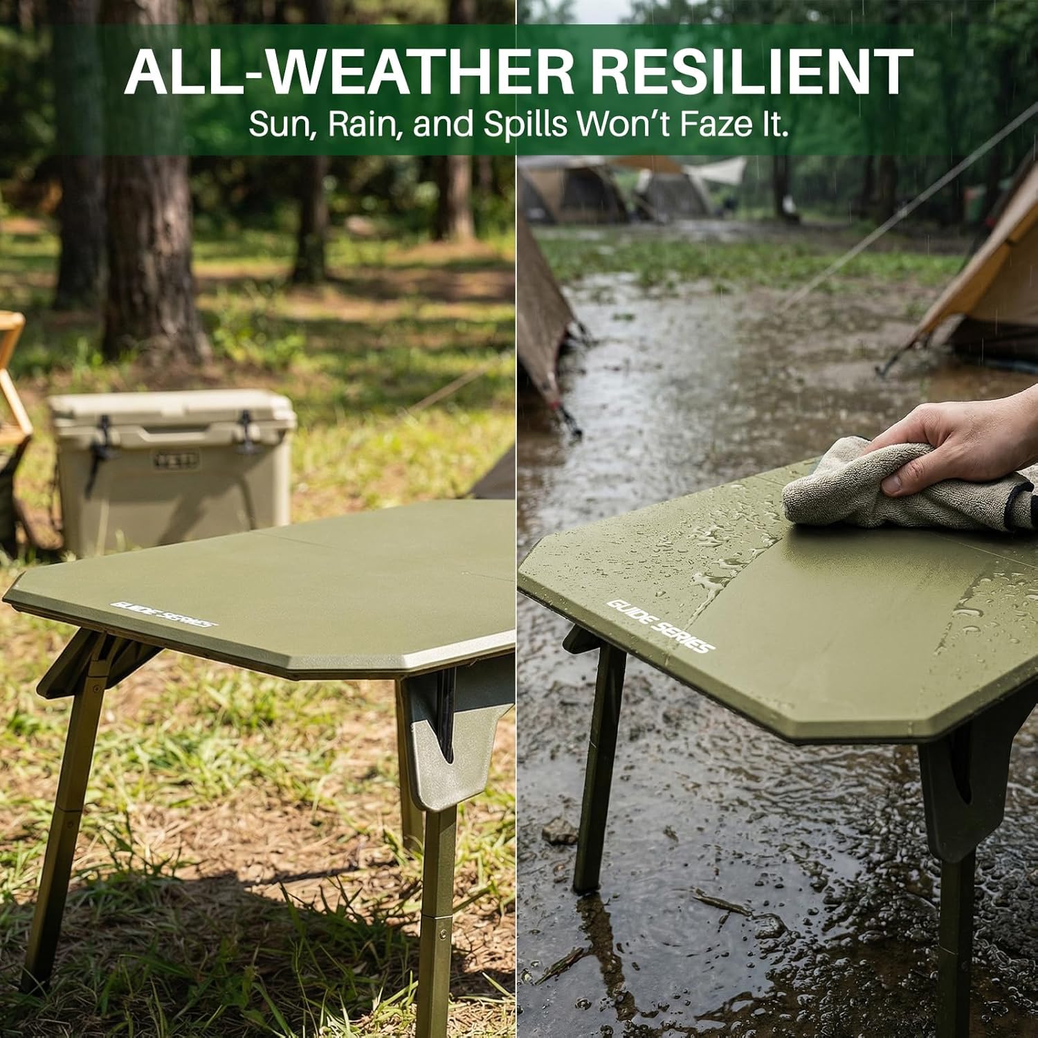 TOPCHANCES Folding Camping Table Outdoor,Ultralight Aluminum Camping Tables Multifunctional Portable Folding Table with Carrying Bag for Holiday Festival Camping Travel Picnic Grilling