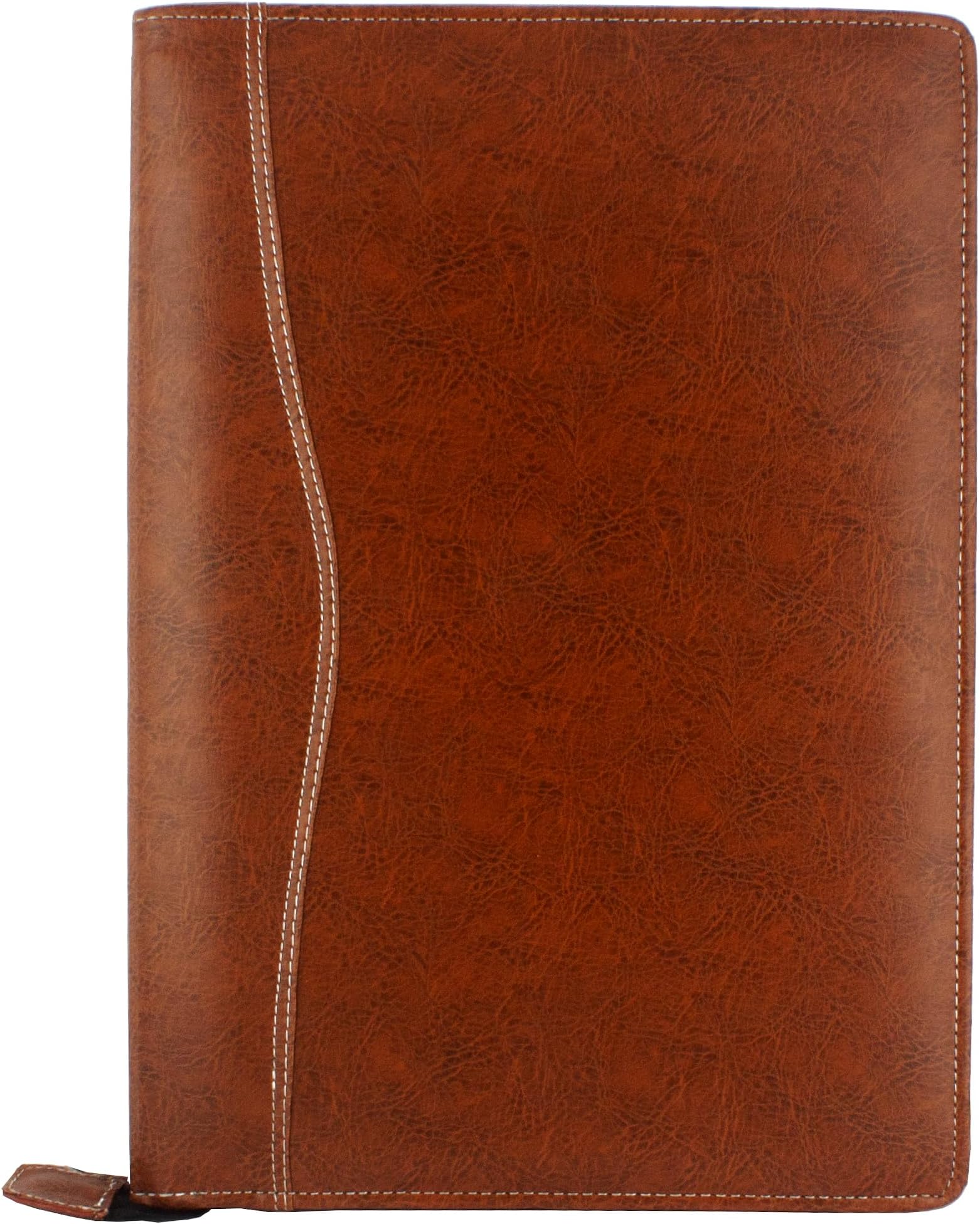 PU Faux Leather Deluxe B4 Size Document Holder 20 Leafs Zipper File Folder Organizer for Certificates, Marksheets, Degrees, Interview Portfolio, Important Papers (Brown, File Folder)