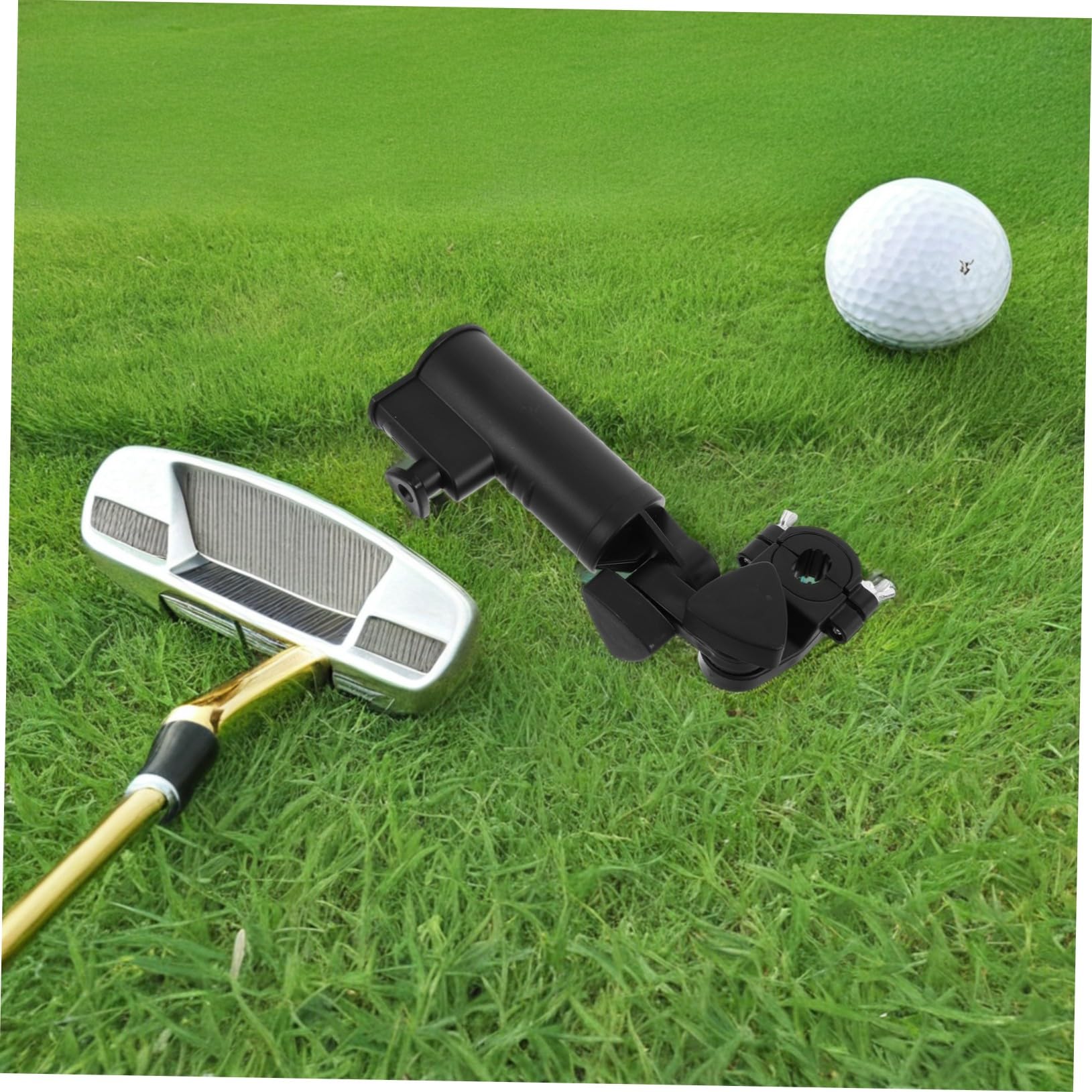 Golf Schirmhalter für Trolleys, 2 Stück Schwarz aus Kunststoff | Stabile Sichere Befestigung, Universell Passend, für Einsatz dem Platz