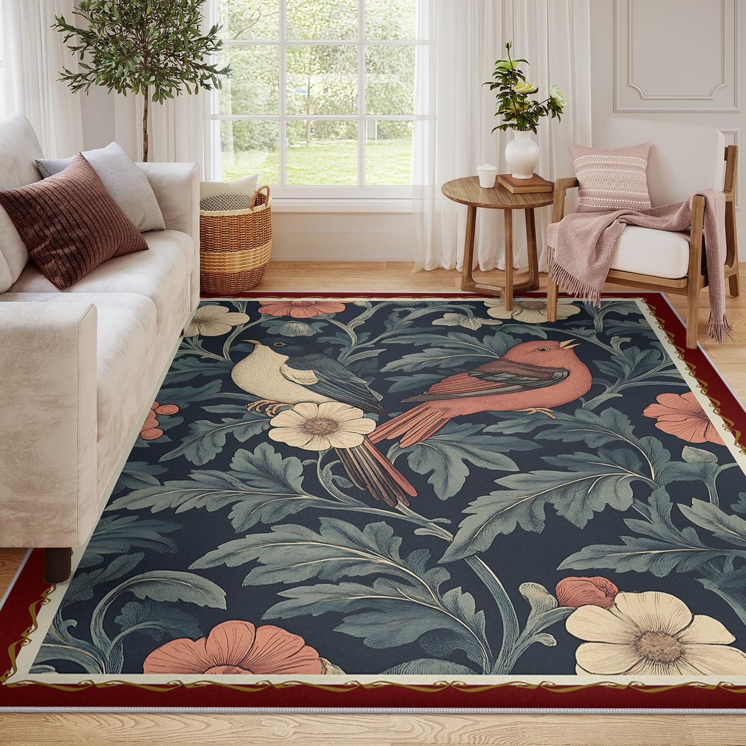 Tapis doux et fin antidérapant pour entrée de cuisine bohème