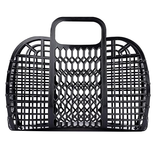 BABANA Jelly Bags - Reusable Gift Basket - Girls Beach Bag - Toddler, Kids Retro Purse - Halloween, Bridal Shower, Easter Basket (Small) - Mint