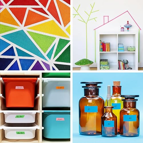 Miniatura 8 de Koogel Juego de 80 rollos de cinta washi de 510150.787 in de ancho, 9.9 pies de largorollo de cintas adhesivas Washi, cintas adhesivas para