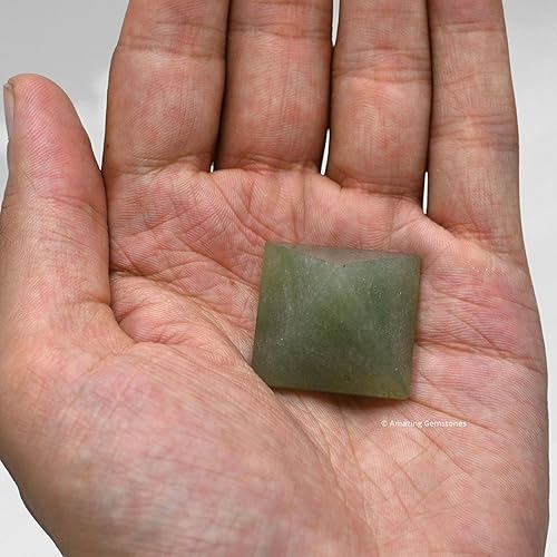 Miniatura 108 de Amazing Gemstone White Agate Snow Quartz Pyramid Crystal Healing Stones - 1" Great Pyramid Figurine of Natural Stone Pyramid for Meditation, Reiki