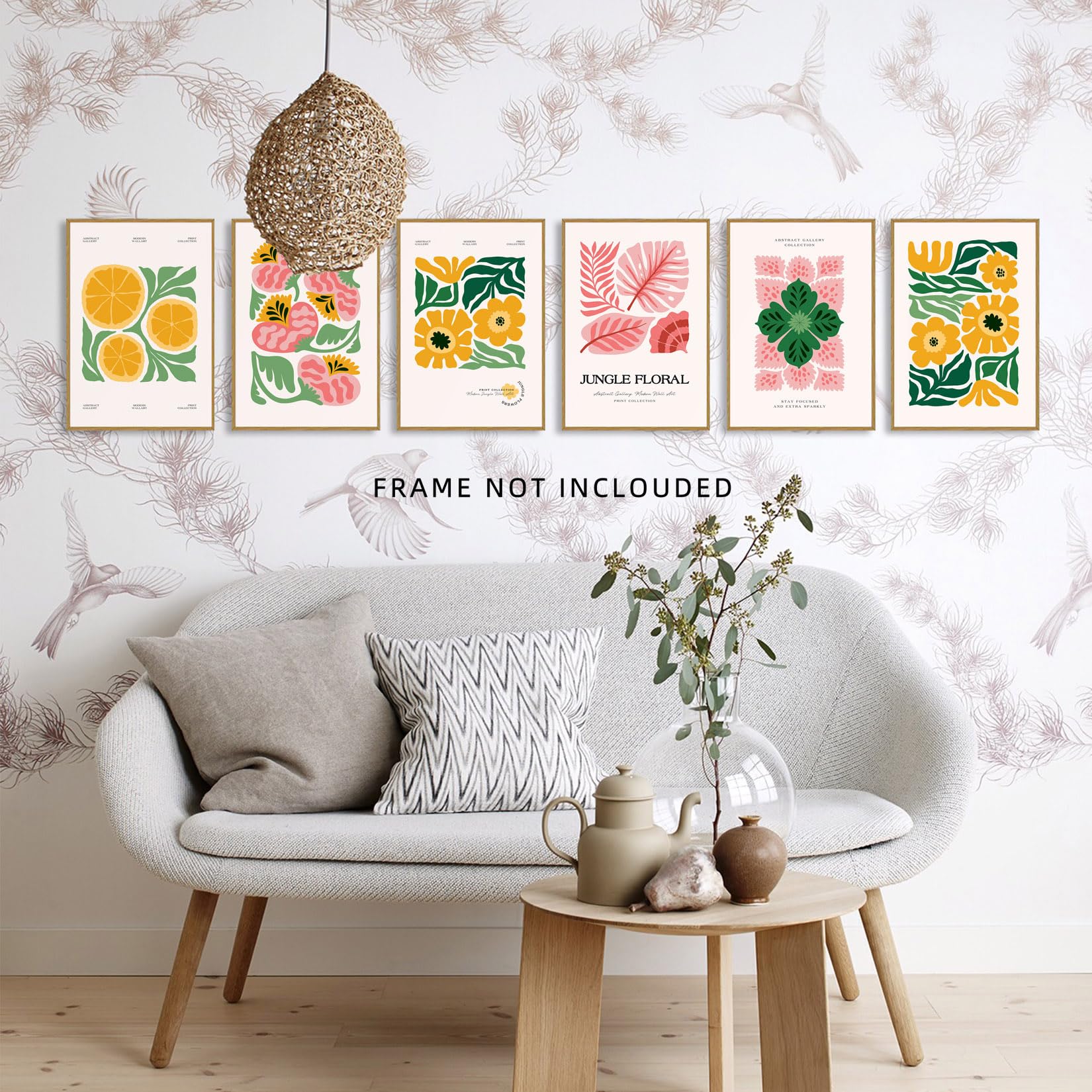 Colorful Abstract Floral & Botanical Wall Art Poster, Paper Prints Unframed (6 Pcs 8x12 inch) - Image 4