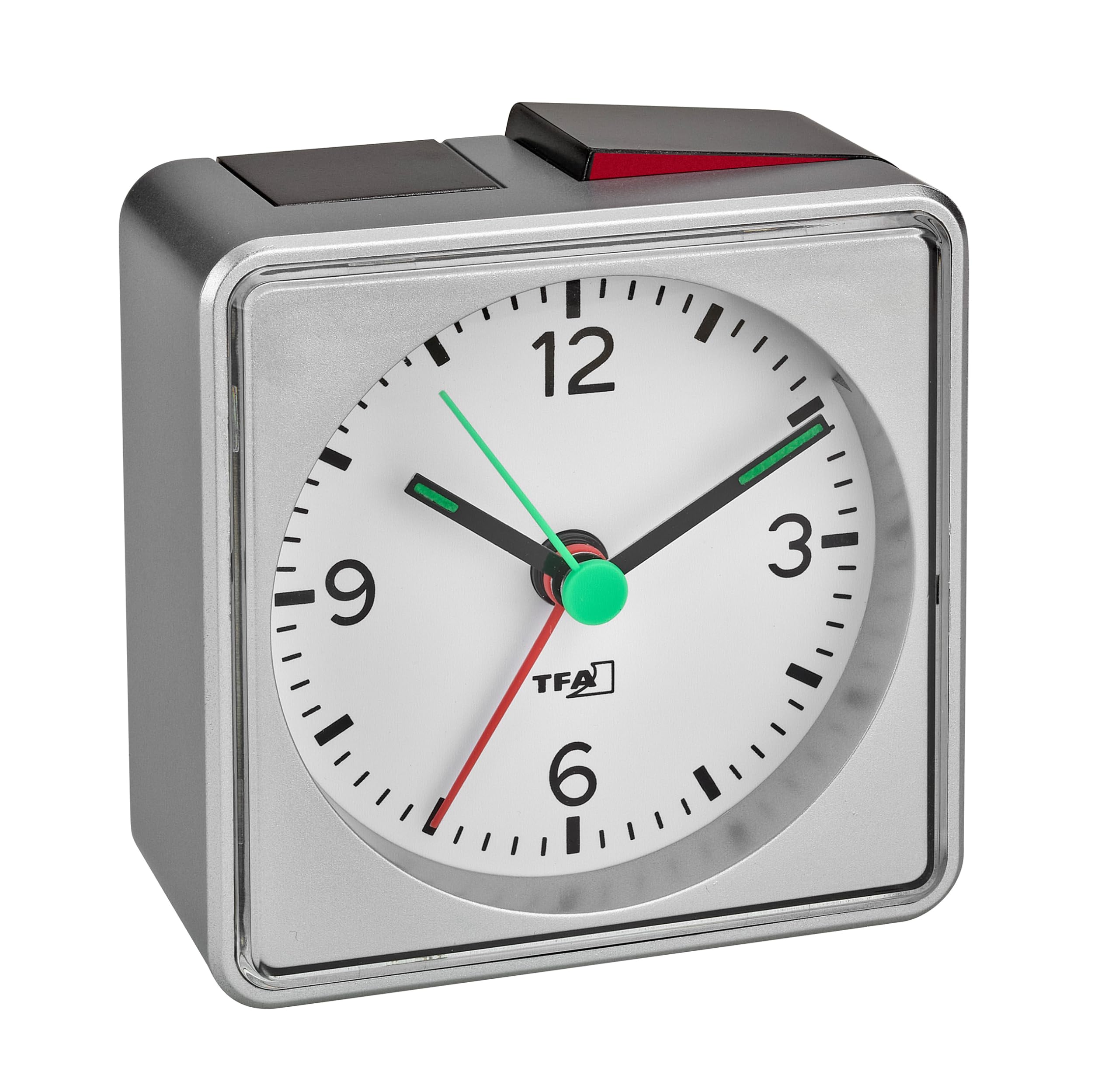 Amazon.co.jp: TFA 60.1013.54 Push Alarm Clock, Silver