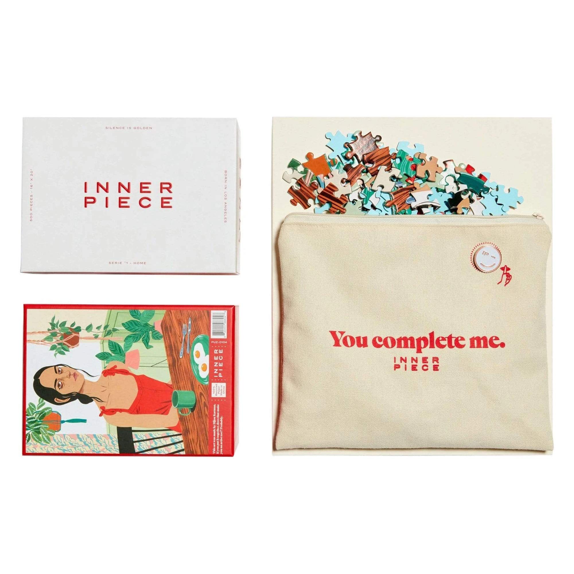 IPPINKAInner Piece Jigsaw Puzzle, Calming Design, 500 Pieces Matte Finish, Art by Bijou Karman