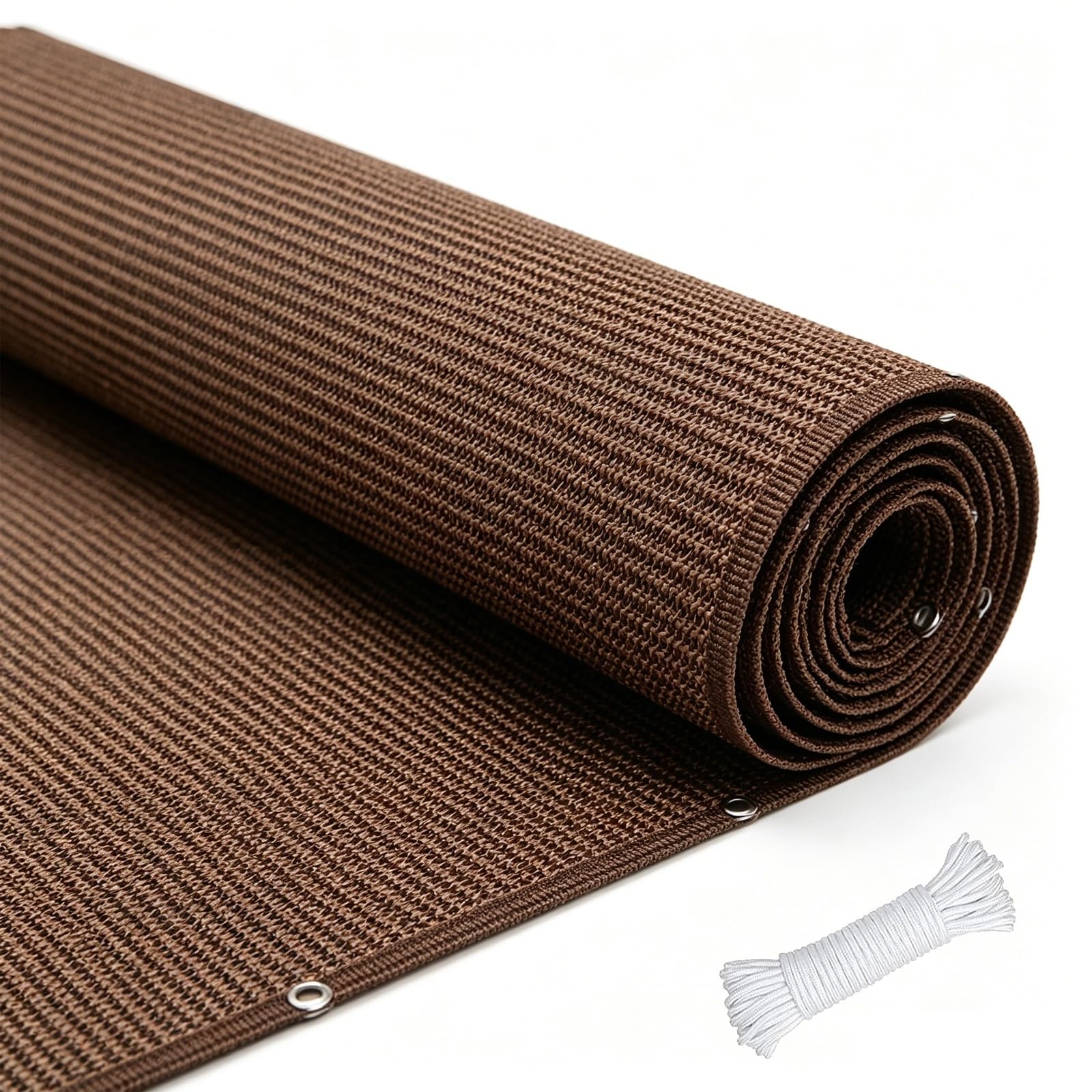 Filet d'ombrage protection UV 290x550 grand format marron pour extérieur patio