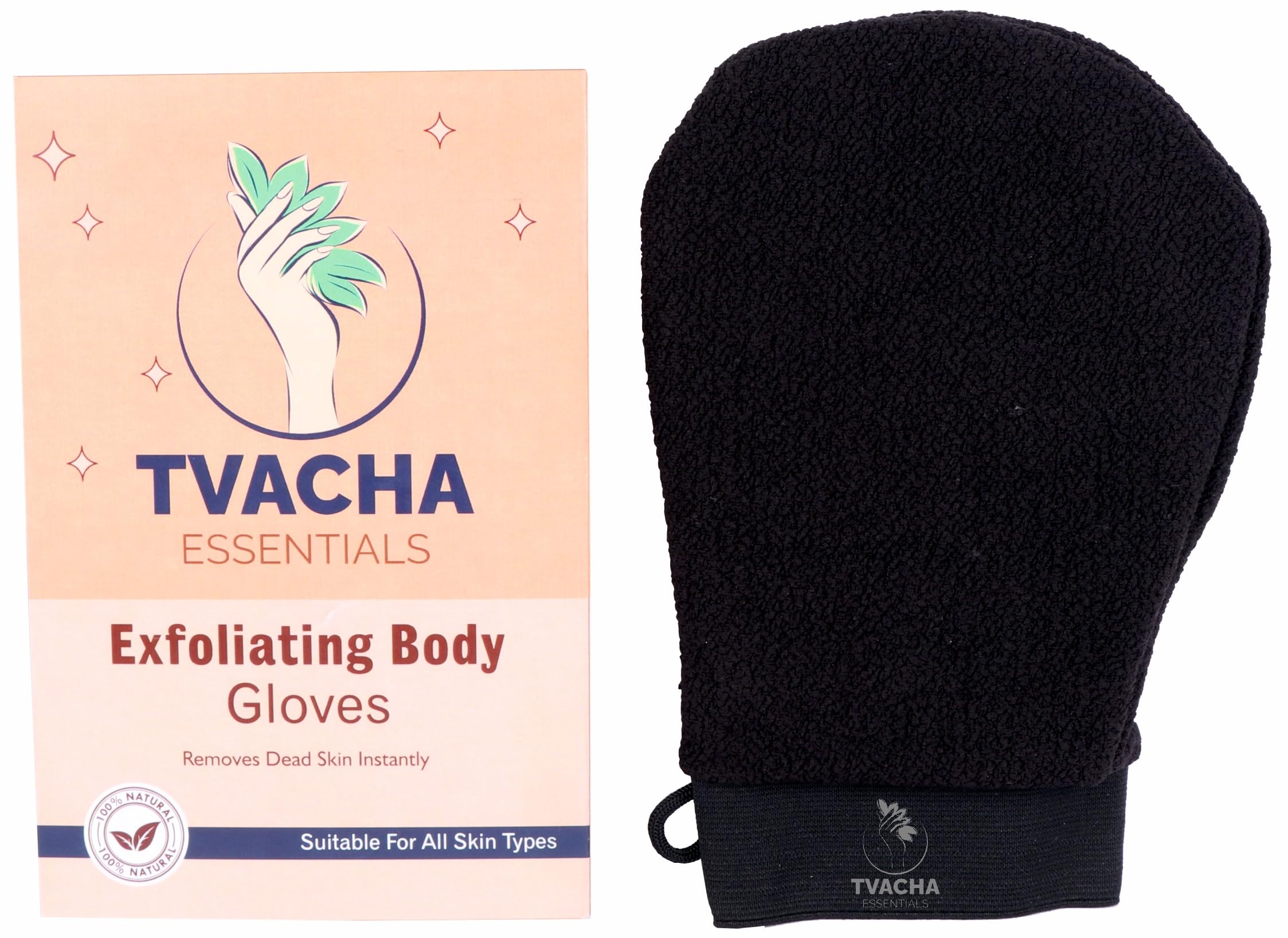 Body Scrubber for bathing | Exfoliating gloves for face and body dead skin removal | Tan removal glove for men and women | Organic skincare exfoliator-image-38