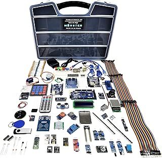 A&R Nano Uno Mega Monster Starter Kit for Arduino, Complete Set with ESP32, 25 Sensor Modules, Bluetooth WiFi Ethernet Wireless for Electronics STEM Robotics Projects - coolthings.us