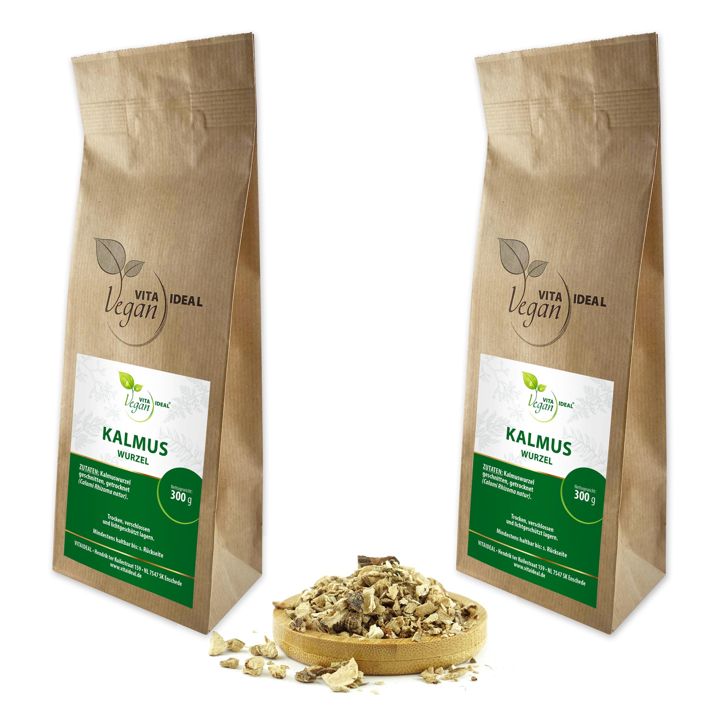 Vegan® KALMUS - Wurzel 2x 300g geschnitten & getrocknet - Acorus calamus - KALMUSWURZEL - Kalmuswurzel Kräuter Tee & Aufguss, ohne Zusatzstoffe.