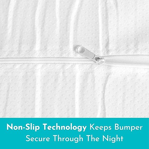 Miniatura 4 de Little Sleepy Head Protector de cama para niños pequeños, riel de cama para niños pequeños, riel de cama para niños pequeños con cubierta suave,