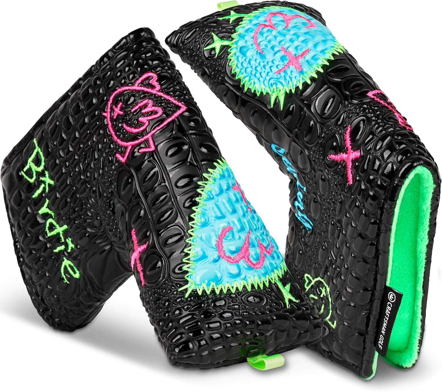 LZFAN Golf DF3 Putter Cover Golf Headcover Center Shaft Birdie Design OZ1 HS DF2.1 Headcover Mallet Blade Putter Cover with Magnetic Closure for Driver Mid Mallet Putter Heel Shafted (Blade Putter) โ image 1