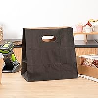 Vista 7 de Bag Tek Rectangle Paper Take Out Bag - with Handles - 11" x 7" x 11" - 100 count box