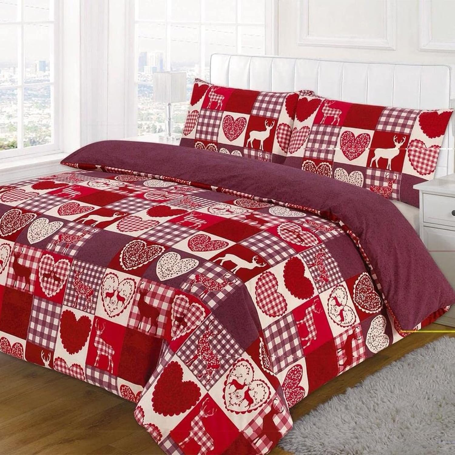 EDS Christmas Bedding Double Size Duvet Bedding Set Xmas Duvet Cover