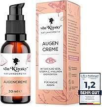 Organic Eye Cream - With Organic Aloe Vera Vitamin C Hyaluronic Caffeine - 30 ml - Wrinkles Dark Circles Skincare - Made in Germany von Kinsky