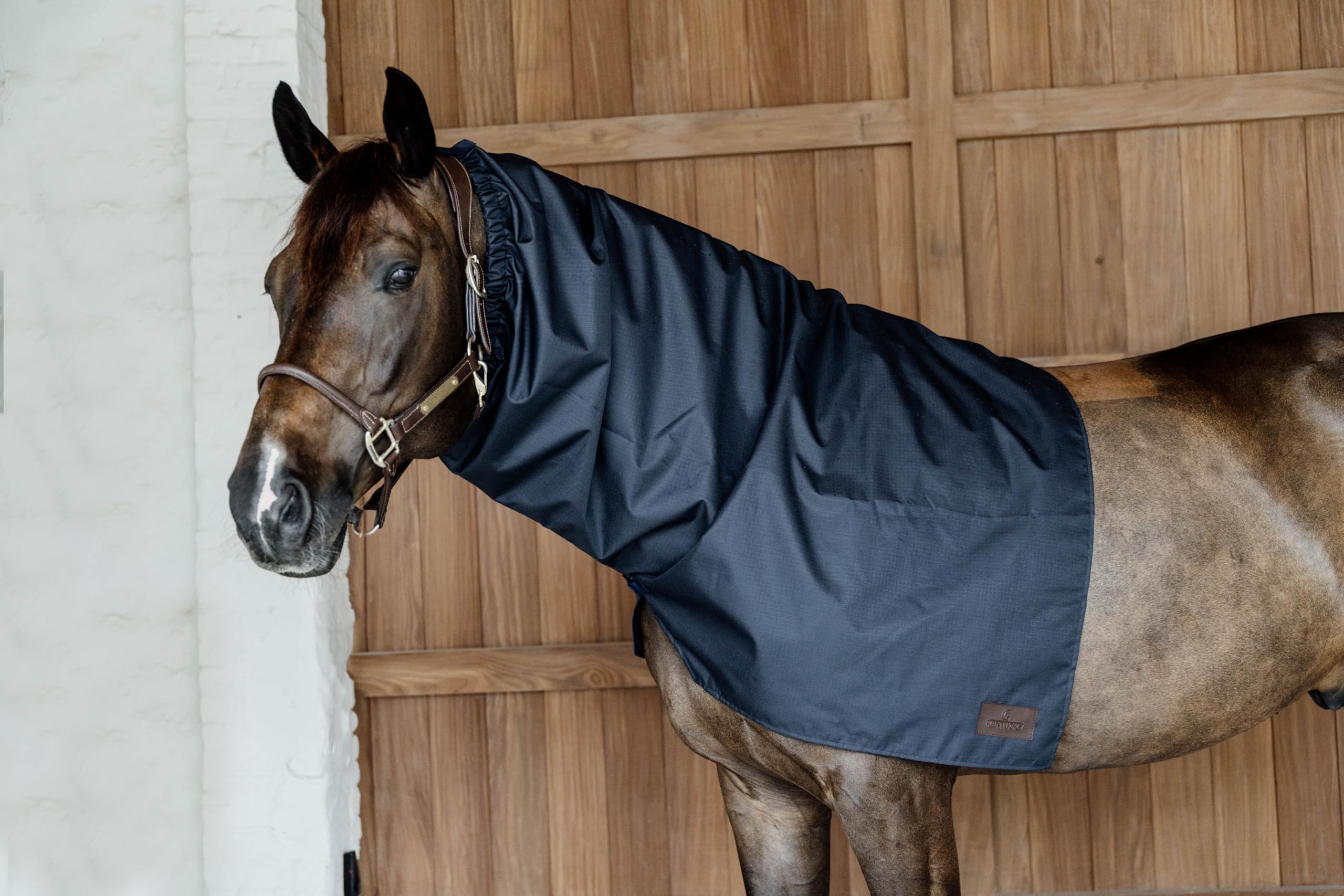 Kentucky Horsewear - Protège-cou - Imperméable - Accessoire pour couverture de cheval - Marine - Classique - Cob