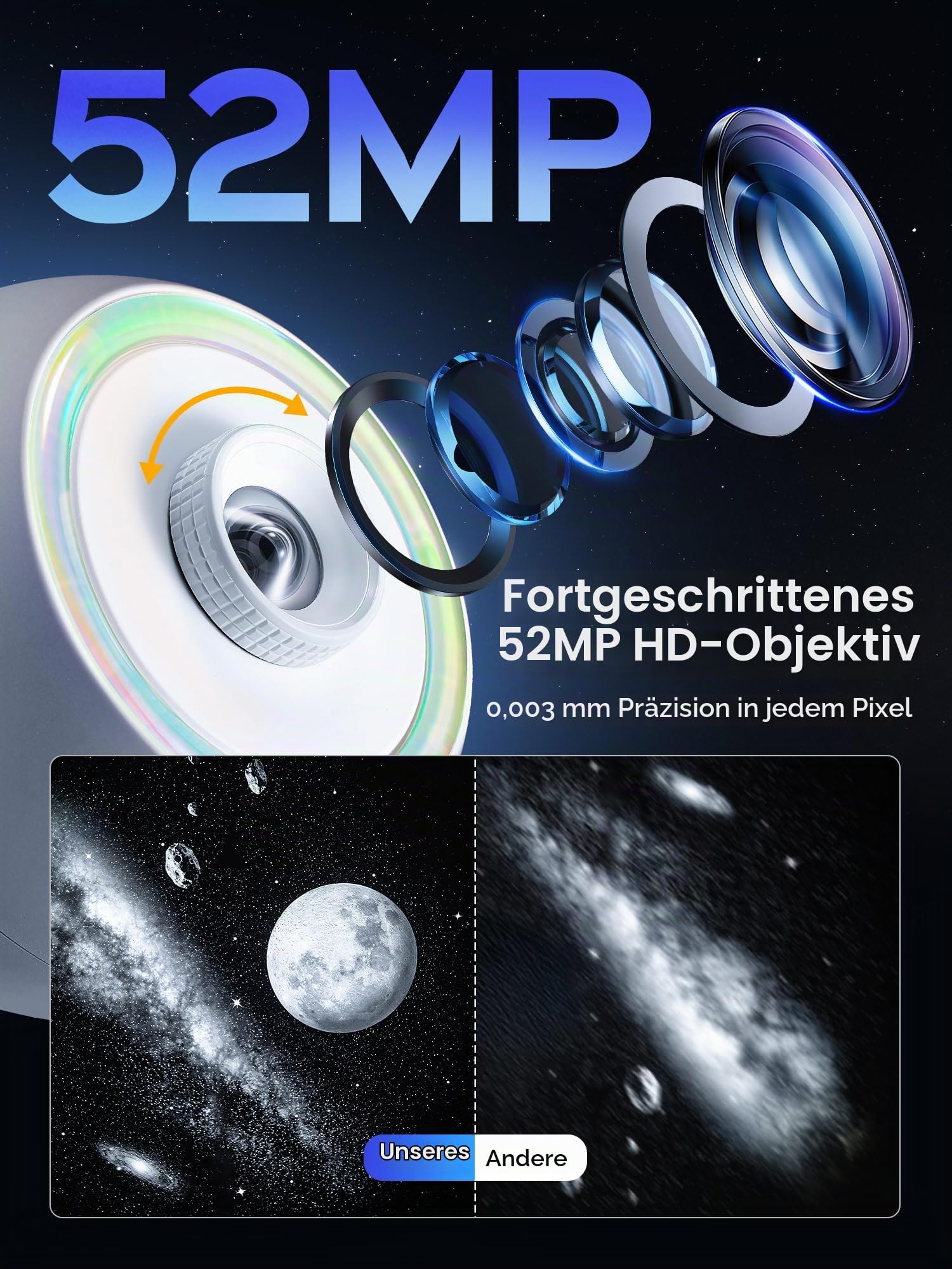 PIKOY Sternenhimmel Projektor 16 Wechselbare Discs Galaxy Projector | Geschenke Nachttischlampe Nachtlicht White Noise Machine mit 29 Klängen & Bluetooth Lautsprecher, Zimmer Deko Schlafzimmer