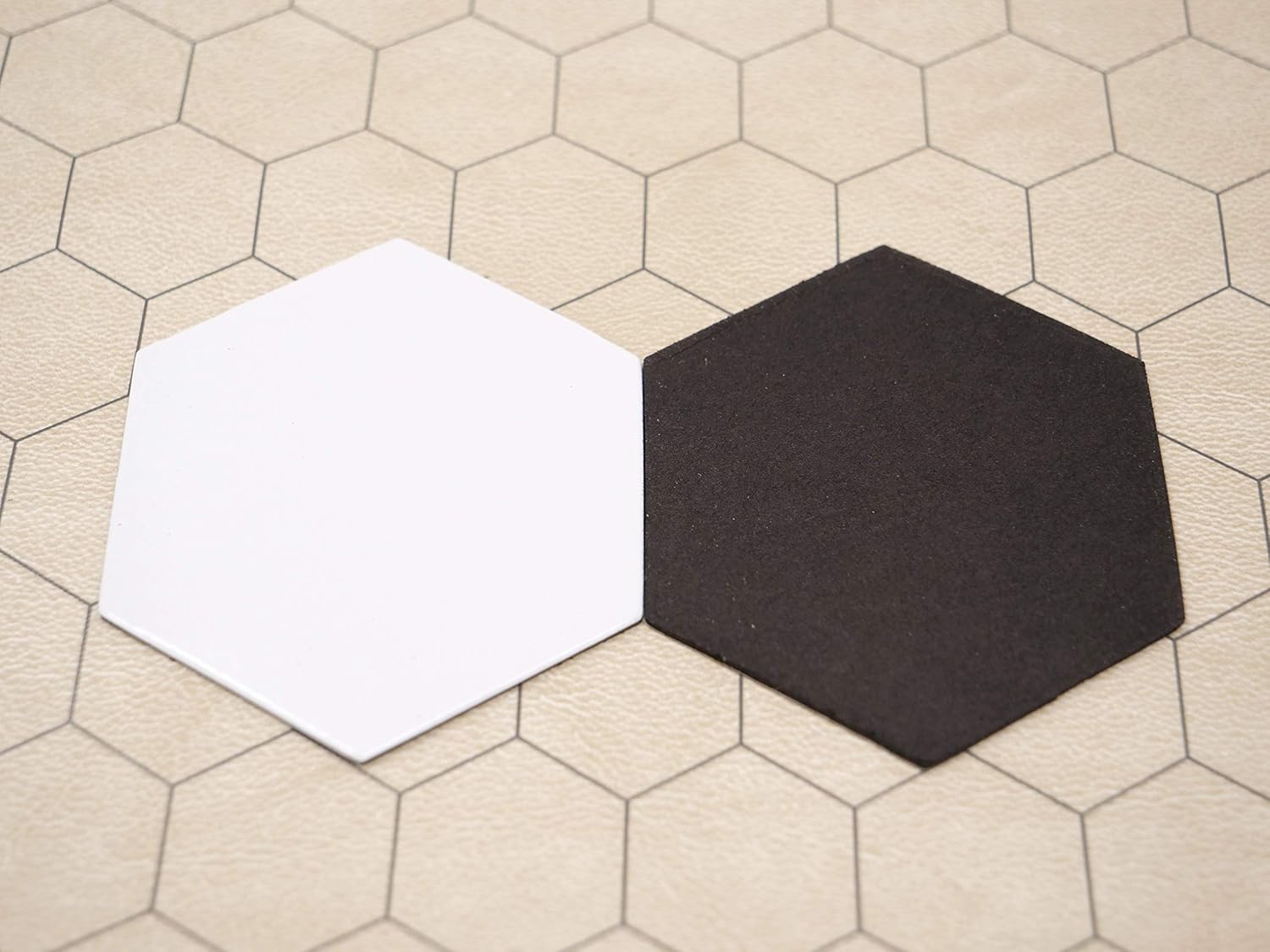 Value Pack of 28 - Dry Erase - Reusable - Blank 2.5" Hexagon Hex Board Game Chits Tiles Counters Markers DIY D&D