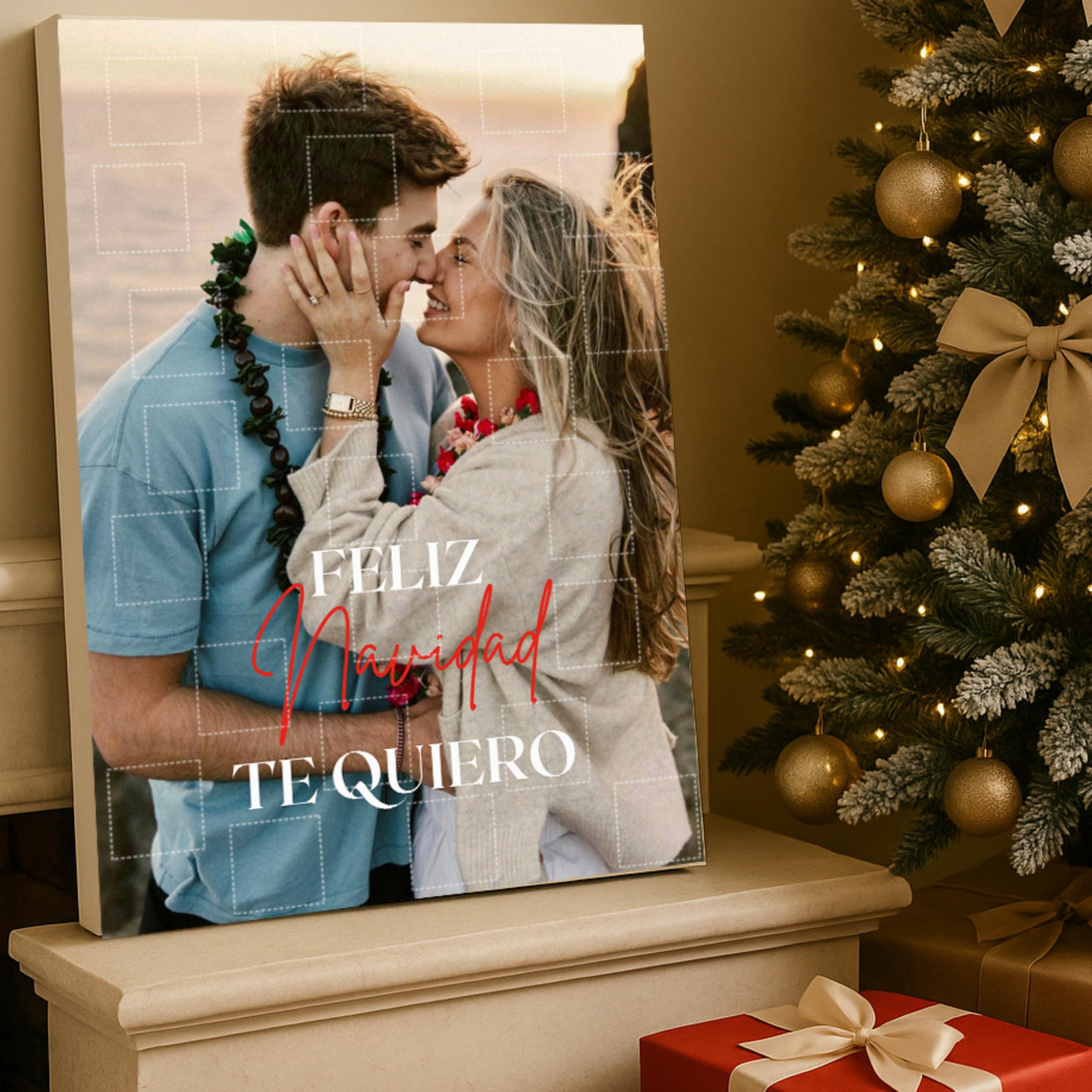 Calendario de Adviento Personalizado con Foto y 24 Chocolates Premium para Parejas y Familias