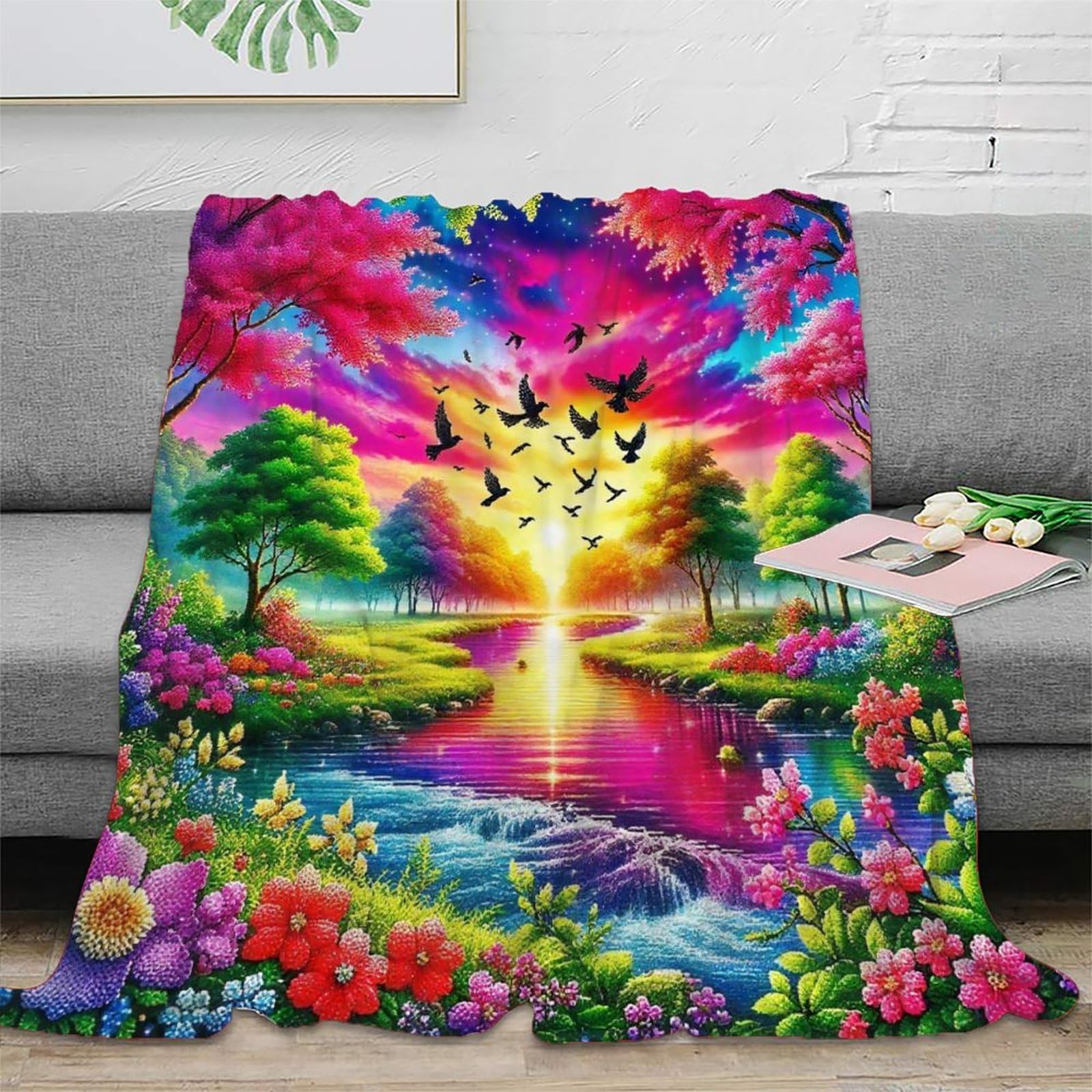 Couverture chaude jungle contre le froid pour des nuits douces sur le lit