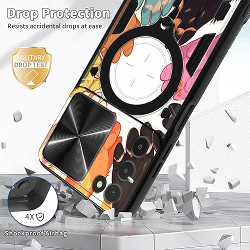 Vista 119 de Funda protectora híbrida para Samsung Galaxy A53 5G de 6.5 pulgadas y anillo giratorio de 360 grados, función atril, híbrida, de doble capa