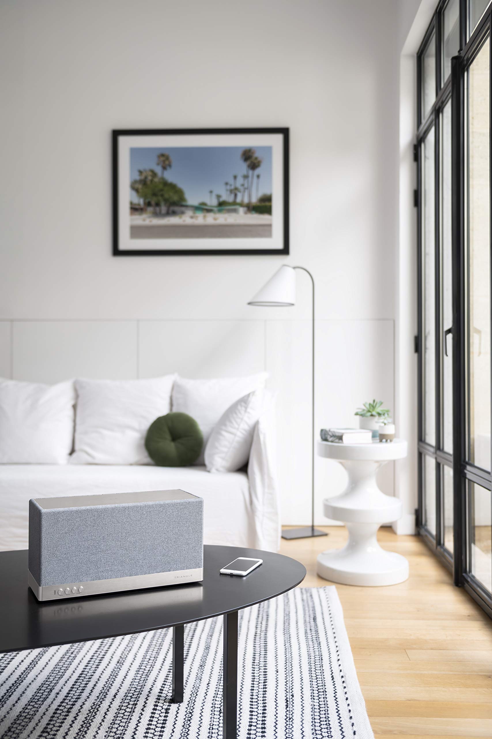 Triangle - Diffusore Connesso AIO 3 - Diffusore All-in-One Compatibile Bluetooth, Wi-Fi & Multiroom Senza Fili - Audio HD - Ingresso Ottico - 2x 45W - 360 x 195 x 150 mm - Grigio