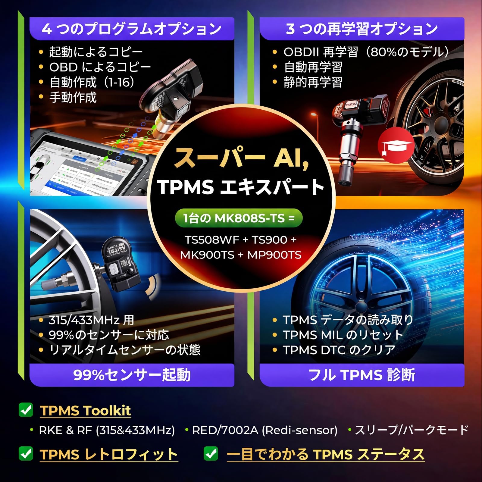 Amazon.co.jp: Autel MaxiCOM MK808S-TS OBD2 診断機 アクテイブテスト